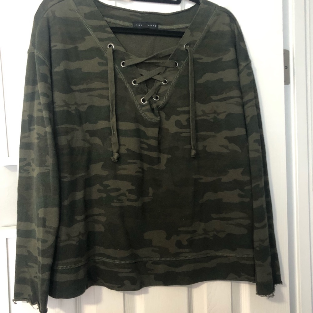 SANCTUARY Camo Sweater